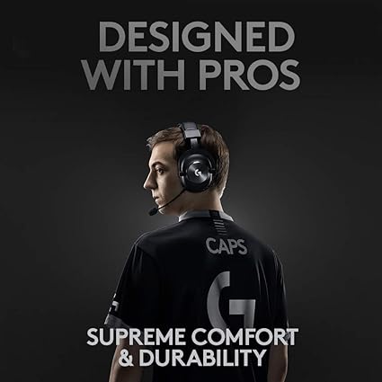 Logitech G PRO X Wireless LIGHTSPEED Gaming Headset with Blue VO!CE Mic Filter Tech, 50 mm PRO-G Drivers, and DTS Headphone:X 2.0 Surround Sound, 20+ Hour Battery Life - Black