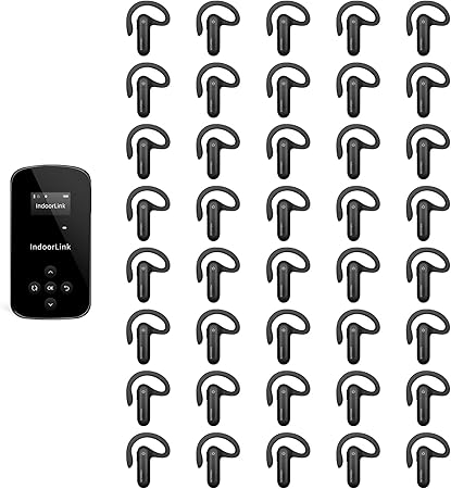 IndoorLink Handheld Wireless Tour Guide System, Tour Guide Audio System, Wide Working Range, Tour Guide Headsets for School Teaching, Factory Visit, Museum Visit, Exhibition, Court.(1T40R)