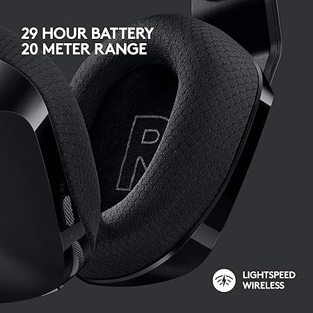 Logitech G733 Lightspeed Wireless Gaming Headset, Suspension Headband, Lightsync RGB, Blue VO!CE Mic, PRO-G Audio – Black, Gaming Headset Wireless, PC, PS5, PS4, Switch Compatible