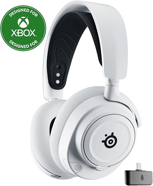 SteelSeries Arctis Nova 7X Wireless Multi-Platform Gaming Headset — Neodymium Magnetic Drivers — 2.4GHz+Bluetooth — 38Hr USB-C Battery — AI Mic — Xbox Series X|S, PC, PS5, Switch, VR, Mobile - White