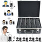 EXMAX EX-938 Wireless Headset Microphone Audio Tour Guide System for Church Translation Teaching Travel Simultaneous Interpretation.(1 Transmitter 200 Receivers with Black Aluninum Storage Case)