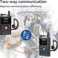 Retekess TT126 Two Way Communication Headsets, 2 Way Factory Tour Guide System, 918ft, Clear Sound Quality, Wireless Intercom System for School, Plant (2 TX 43 RX 45-Slot Charging Case)
